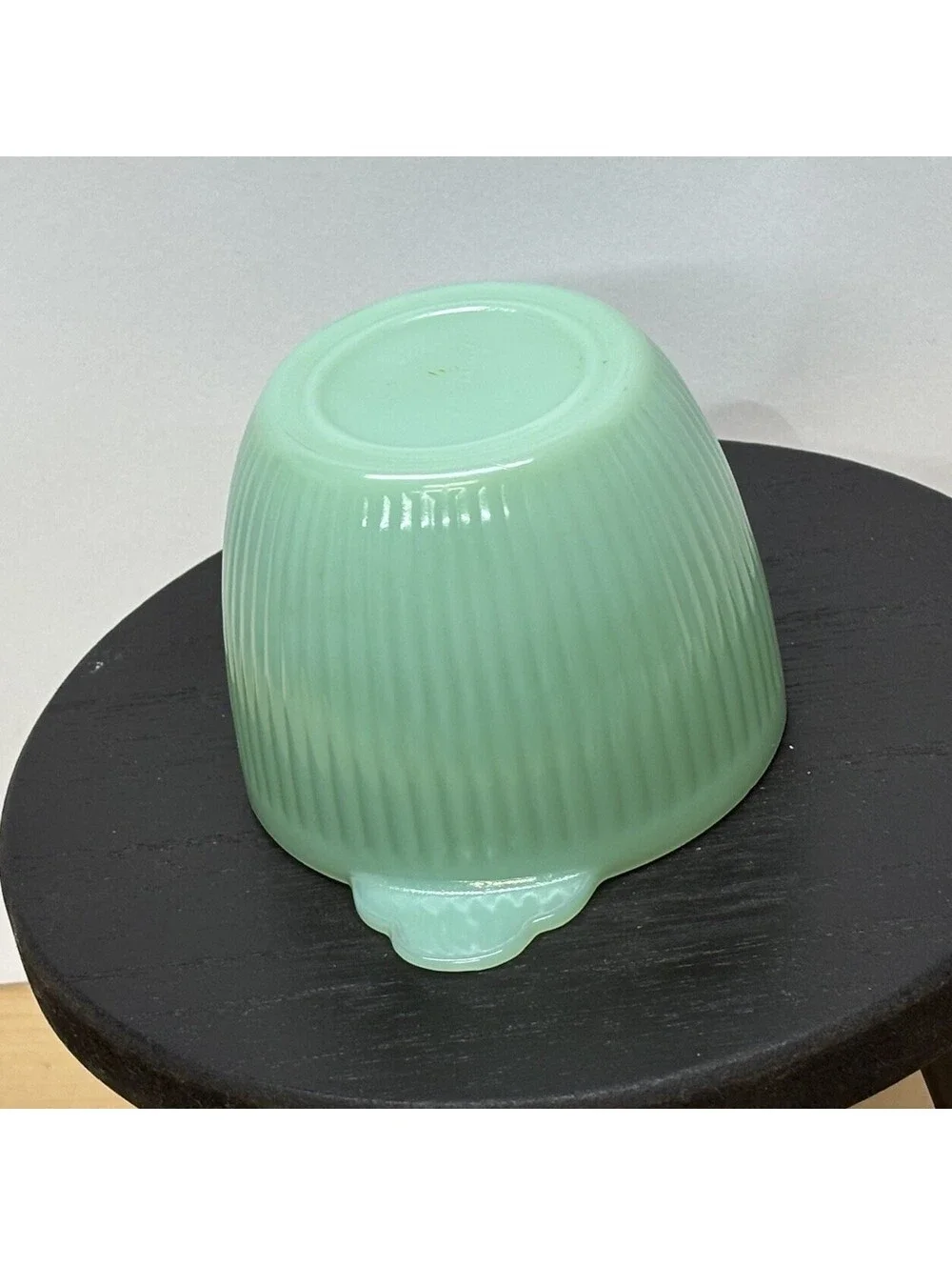 Fire King Jadeite Ribbed Jane Ray Sugar Bowl (No Lid) Anchor Hocking Green Glass